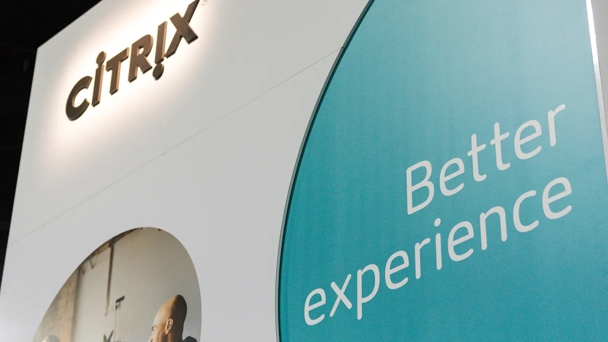 A towering Citrix-branded expo sign; the tagline: "Better experience"