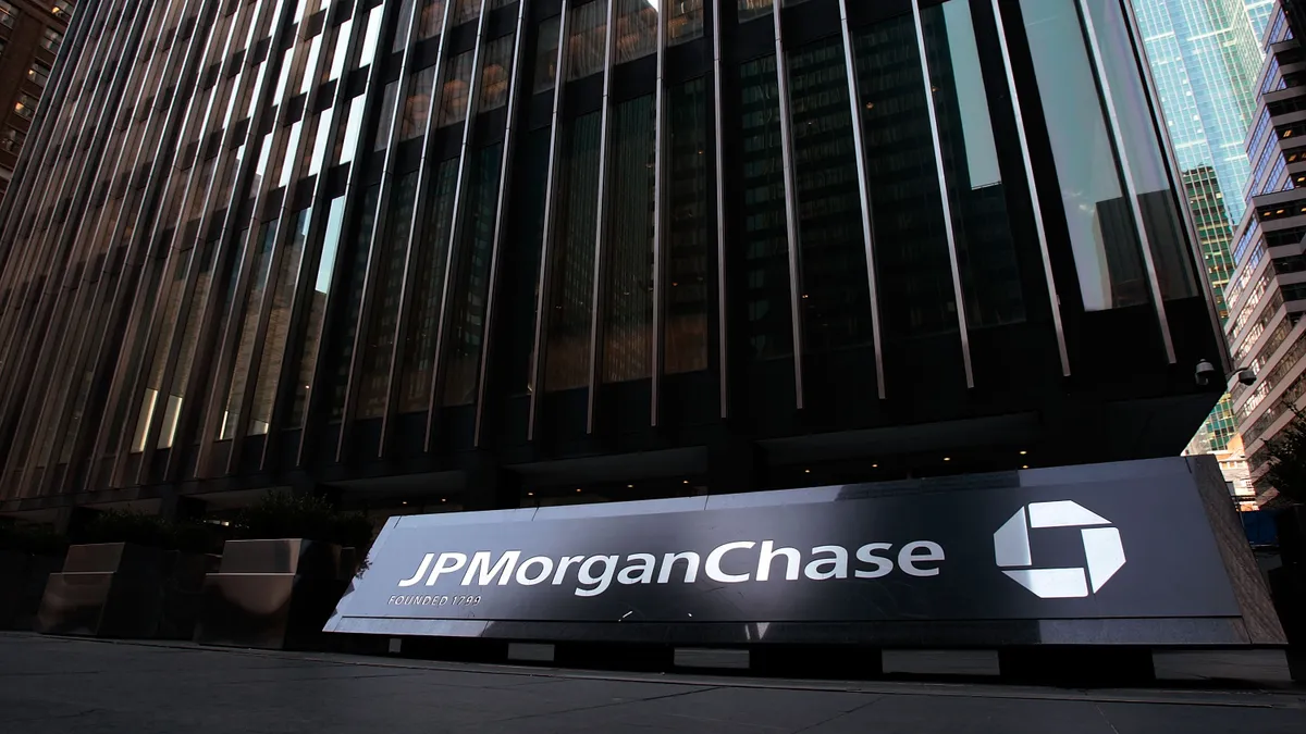 A side view of a JPMorgan city office building