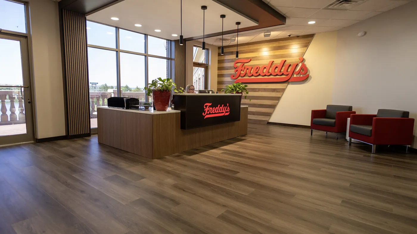 An image of the interior of Freddy's new training and innovation center.