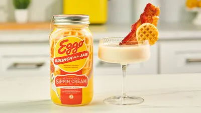 A brand image of the Eggo brunch cocktail.