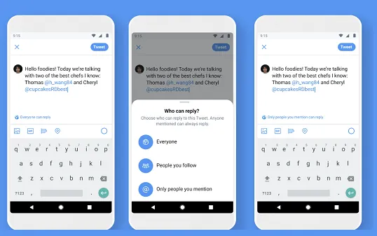 Twitter reply controls