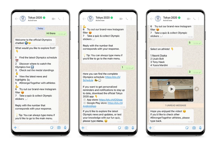 WhatsApp Olympics chatbot