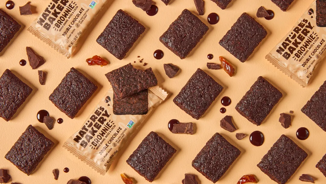 Images of Nature&#x27;s Bakery&#x27;s Brownie bars.