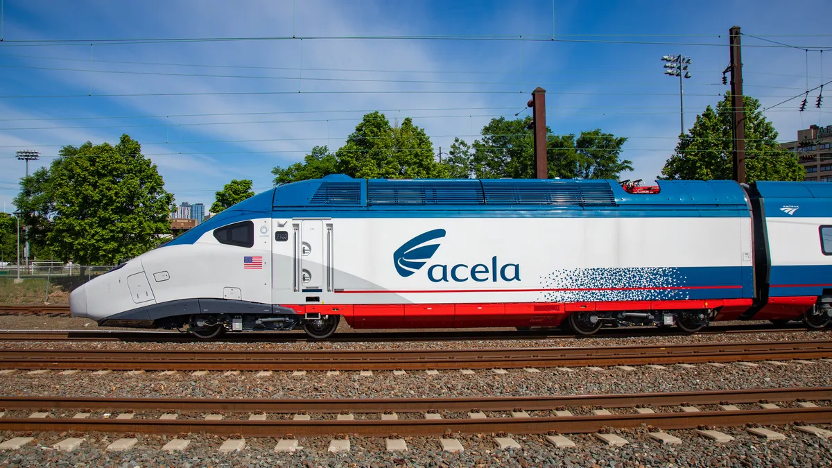 New Amtrak Acela fleet testing on the Northeast Corridor.