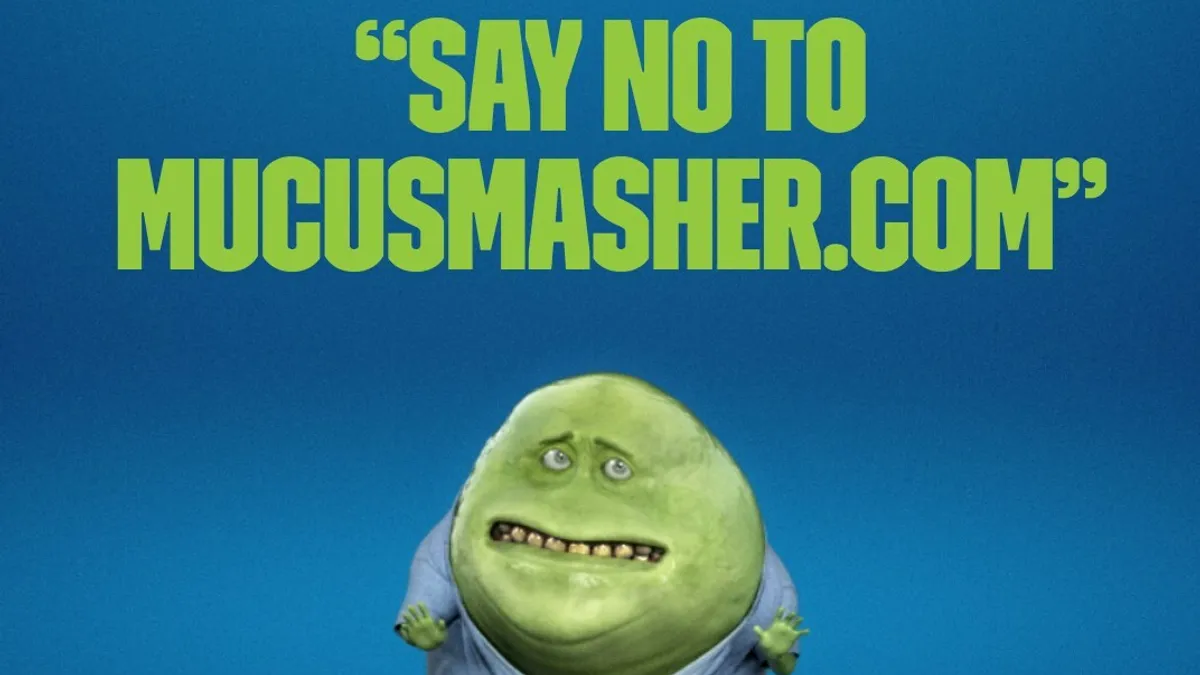 Mucinex's Mr. Mucus brand mascot gets smashed in a new AI-powered online game.