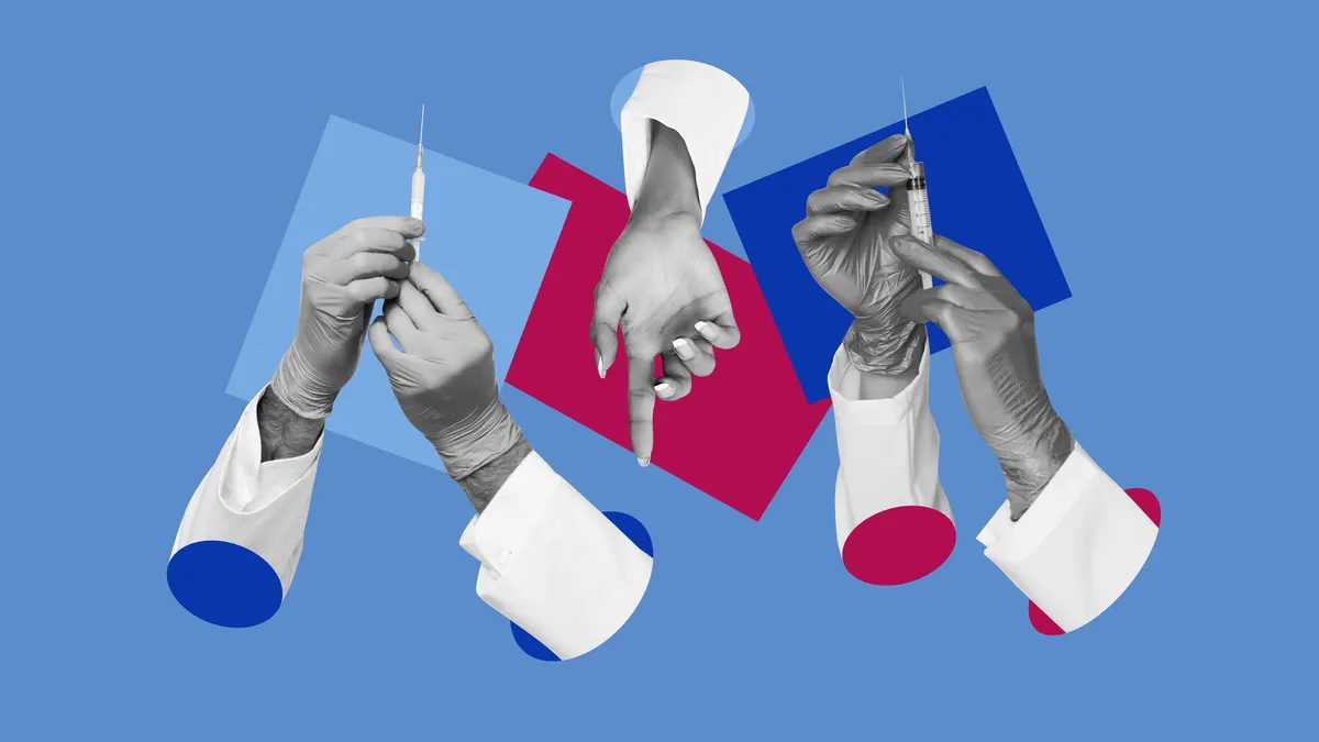 hands syringes