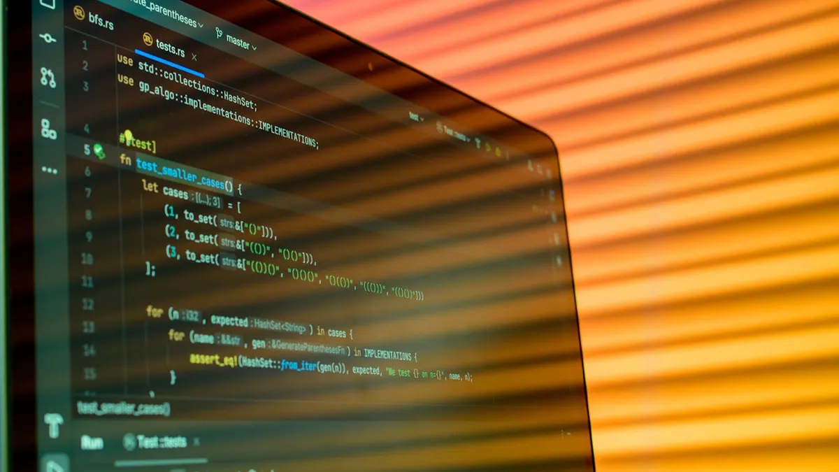 computer screen with code on it