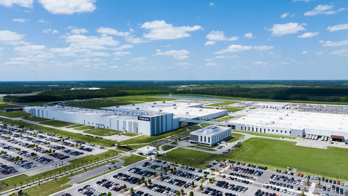 An ariel view of the Volvo Cars plant in Ridgeville, South Carolina.