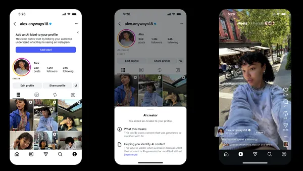 Instagram AI creator accounts
