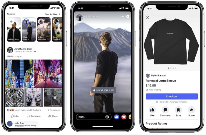 Facebook Stories swipe up