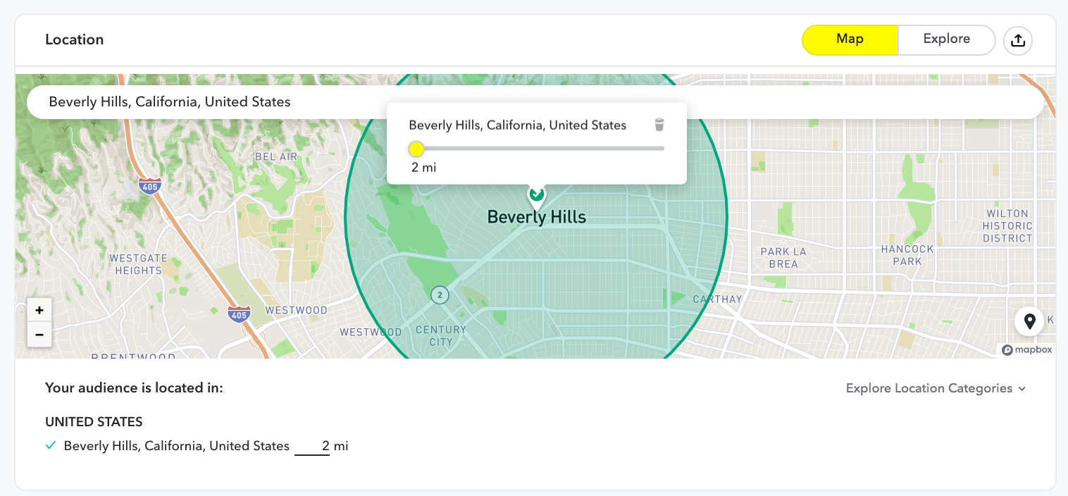 Snapchat Radius Targeting