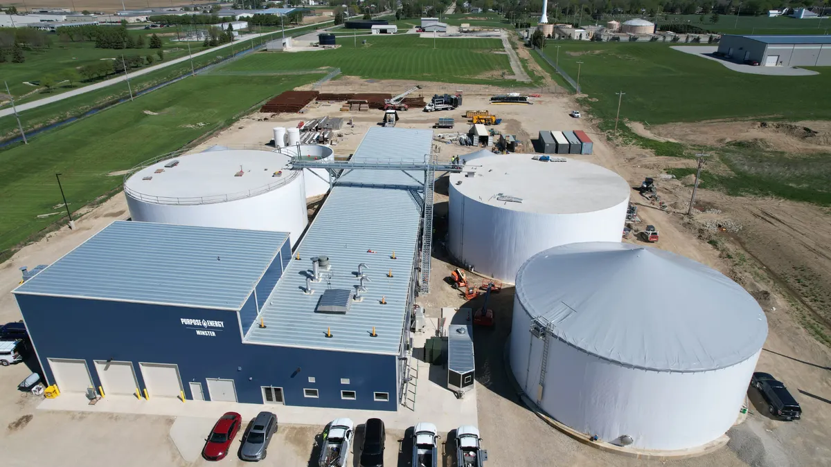 PurposeEnergy’s industrial anaerobic digester plant in Minster, Ohio.