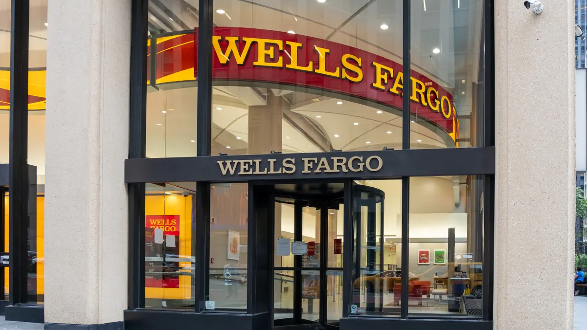 A Wells Fargo branch on Madison Ave in New York City on Aug. 22, 2022.