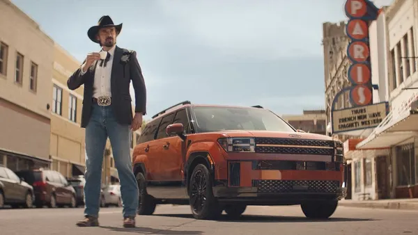 A cowboy an a hybrid vehicle in a Hyundai ad
