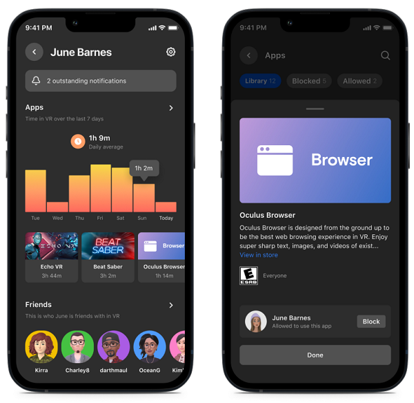 Quest parental dashboard