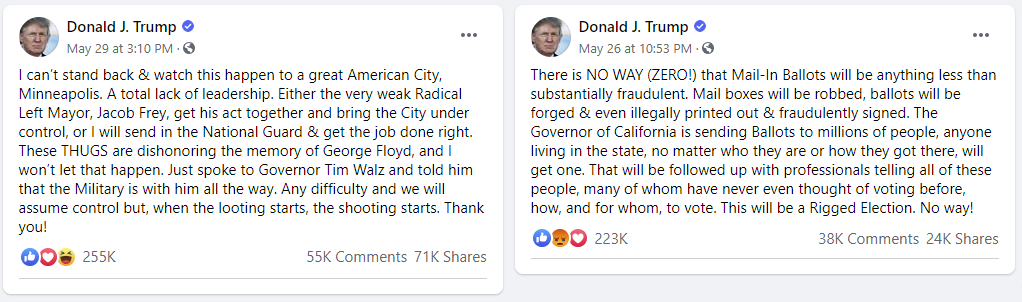 Trump posts