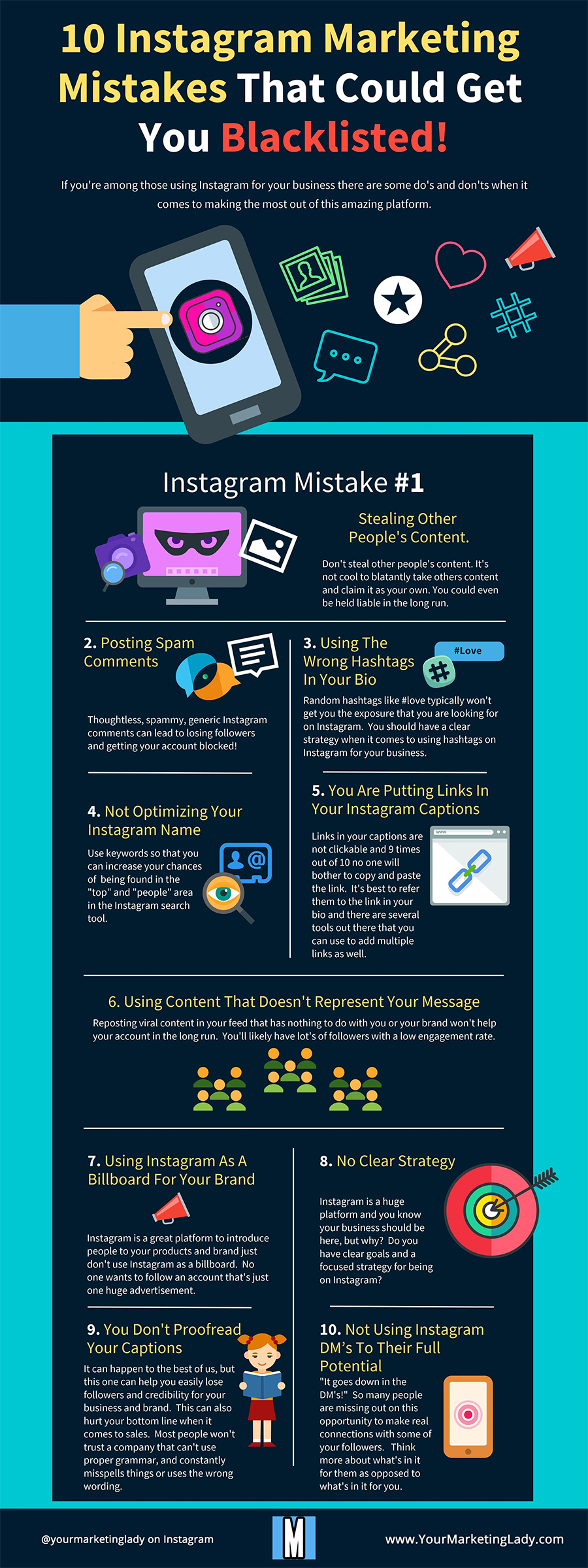 Infographic lists key Instagram marketing mistakes to avoid