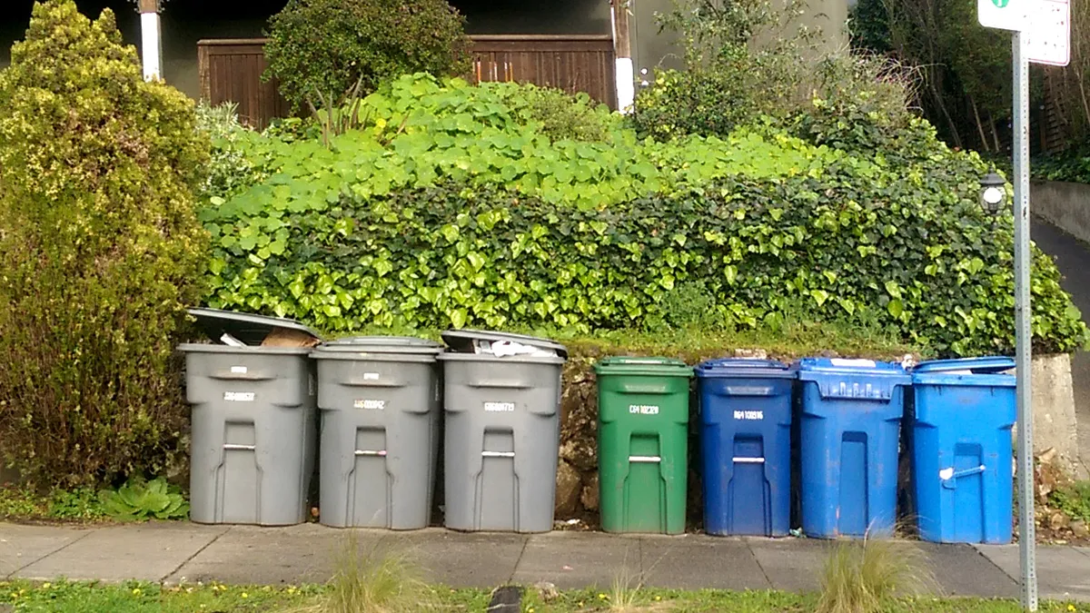 Waste, recycling and organics carts in Berkeley, California