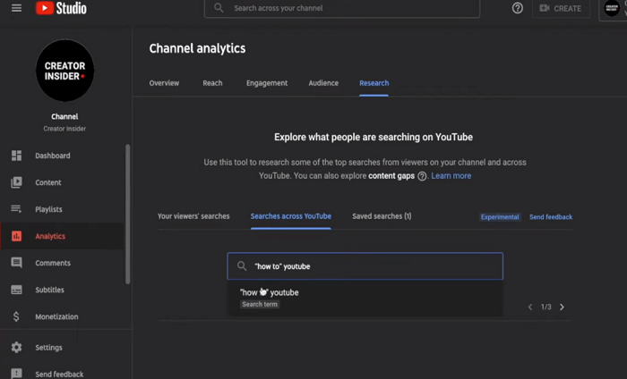 YouTube Search Insights