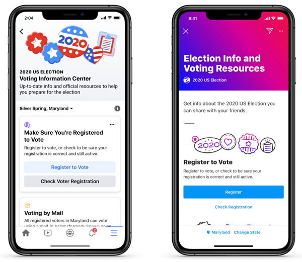 Facebook Voting Information Center
