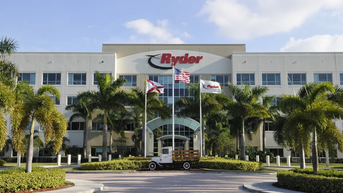 Ryder's four-story headquarters in South Florida.