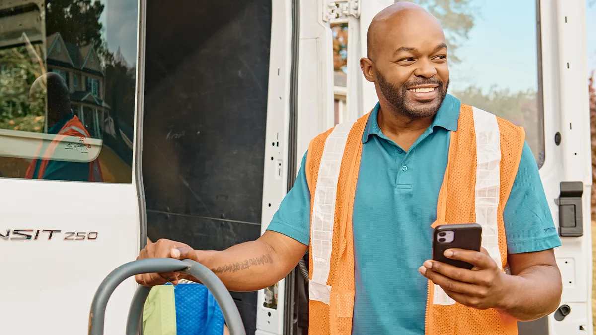 A Roadie delivery driver.