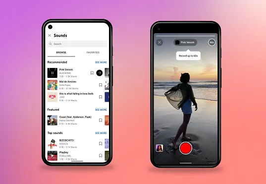 YouTube Shorts music