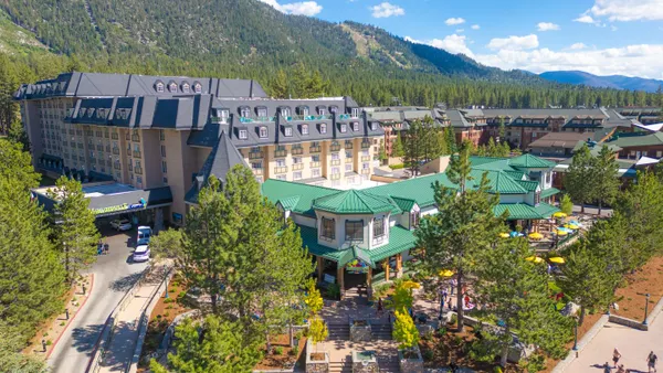 An exterior image of Margaritaville Resort Lake Tahoe.