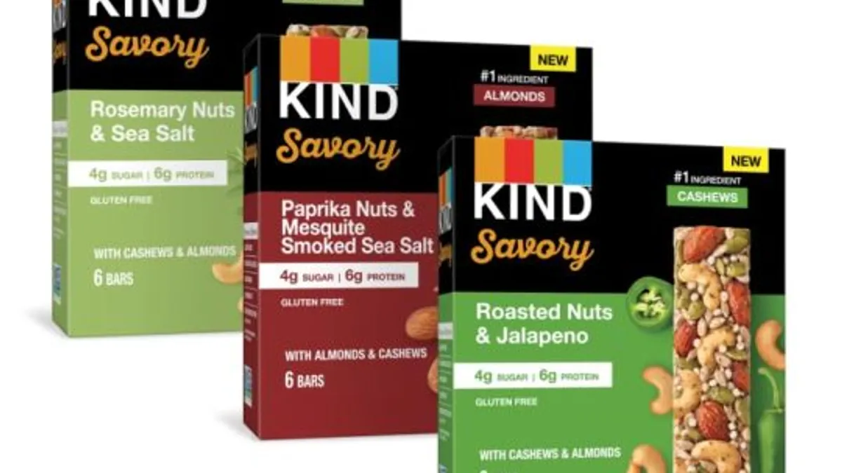 Kind's new savory bars.