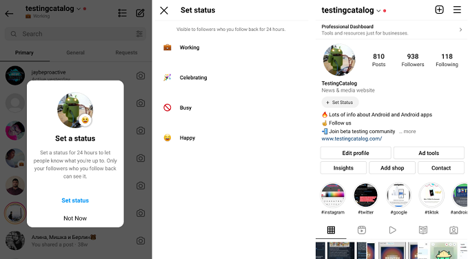 Instagram Status test