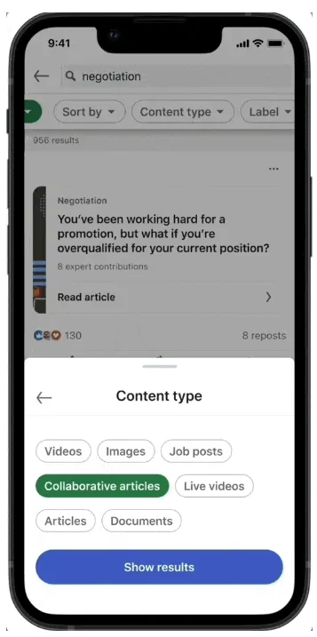 LinkedIn Collaborative Articles