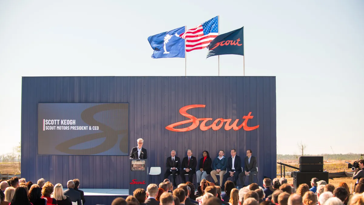 Scout Motors held ground breaking ceremony on its $2 billion EV plant in Blythewood, South Carolina.