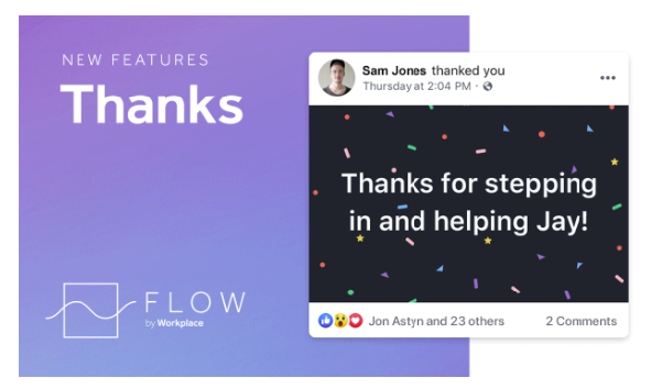 Facebook Workplace Thanks
