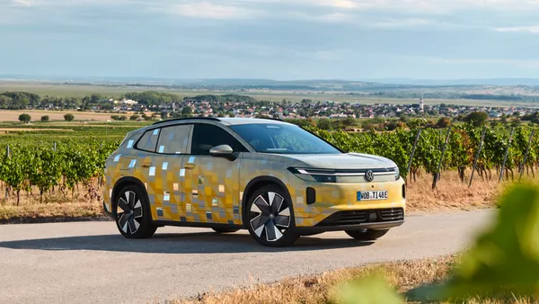 Volkswagen ID. Tiguan previewed, in camouflaged prototype form.