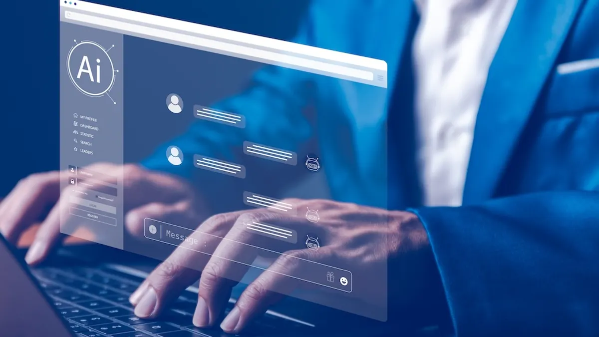 Man using laptop