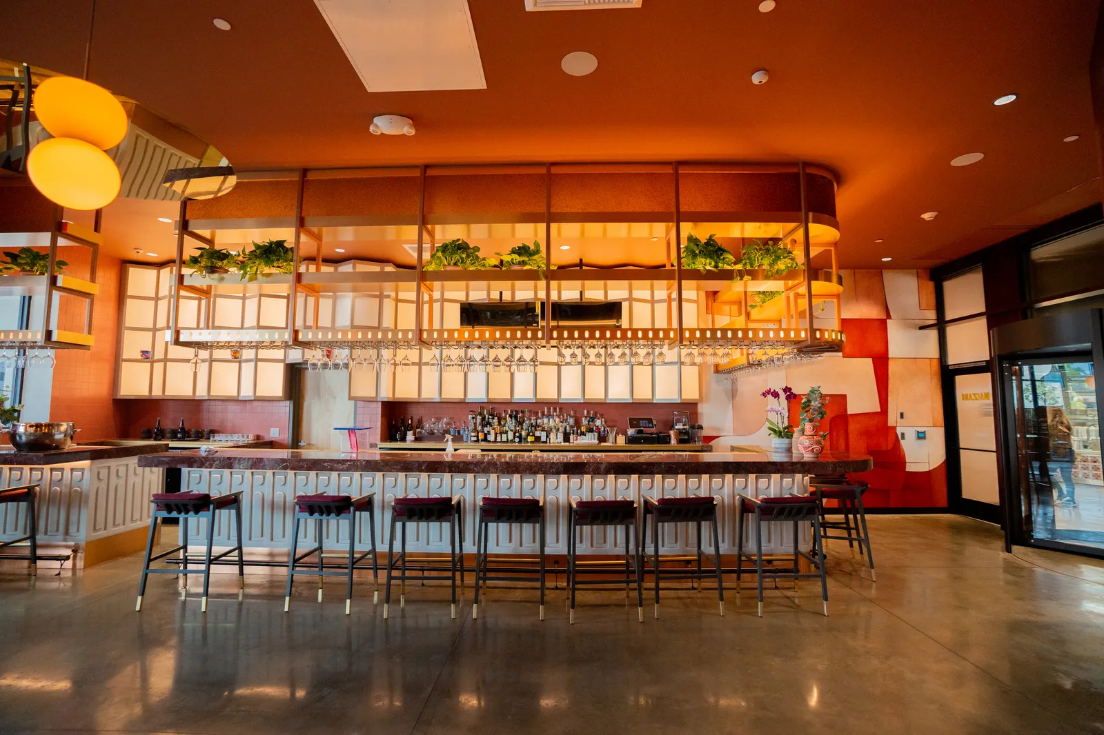 Bar inside of a grocery store.