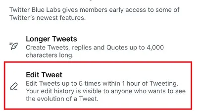 Twitter editing