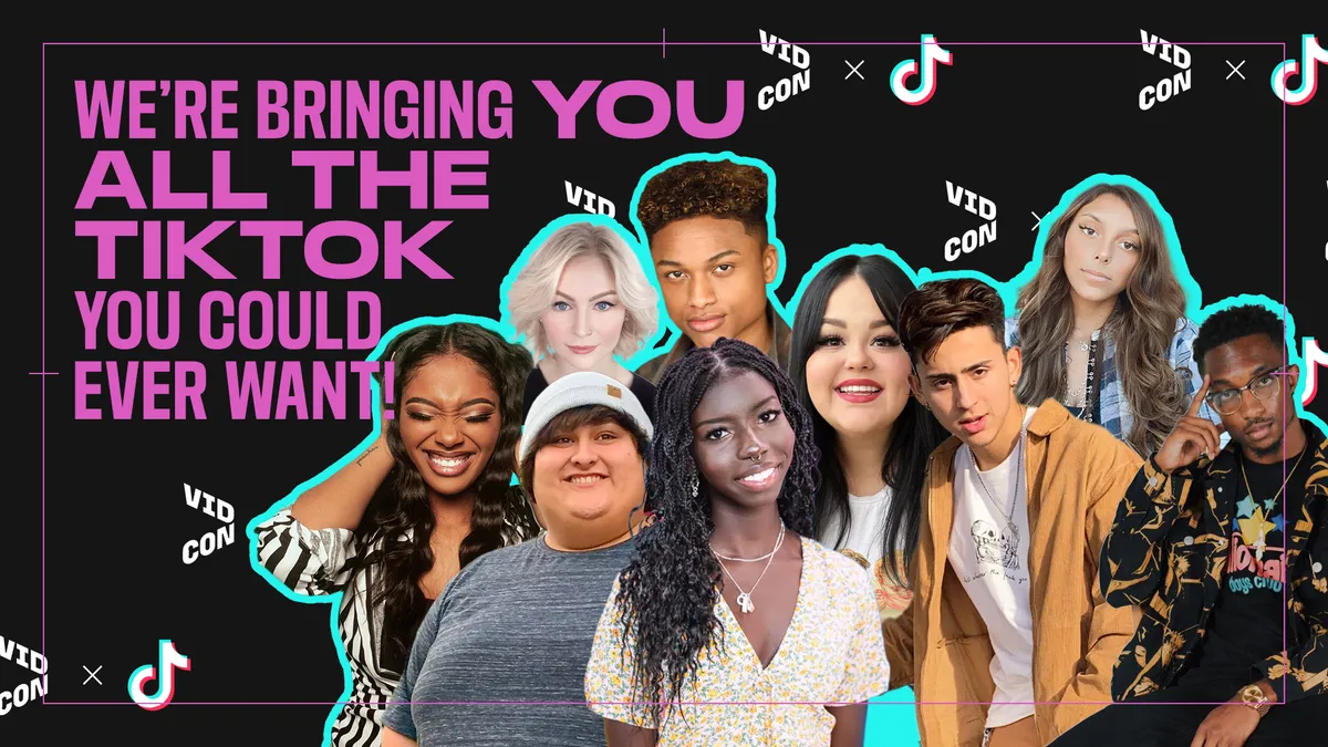 Image taken from VidCon's Twitter regarding announcement that TikTok will be title sponsor