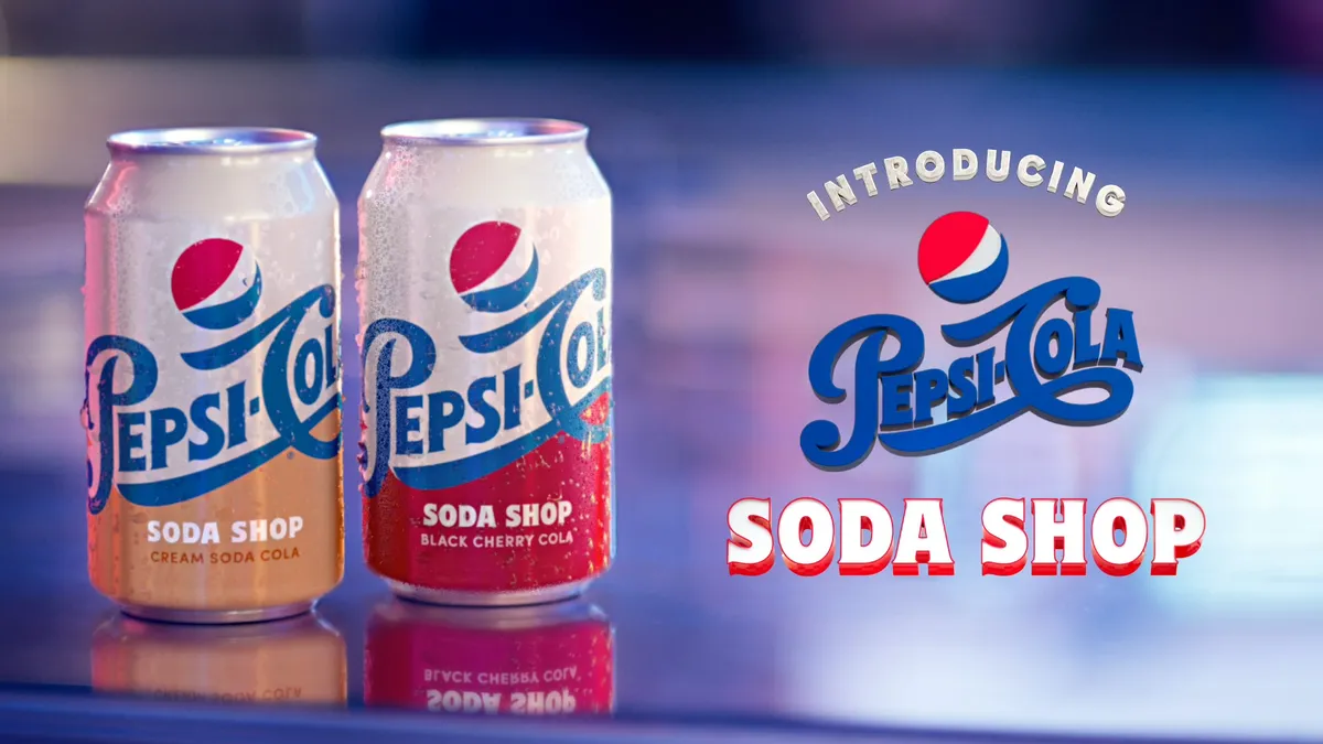 Pepsi-Cola Soda Shop imagery retrieved by Marketing Dive on Sept. 10, 2021