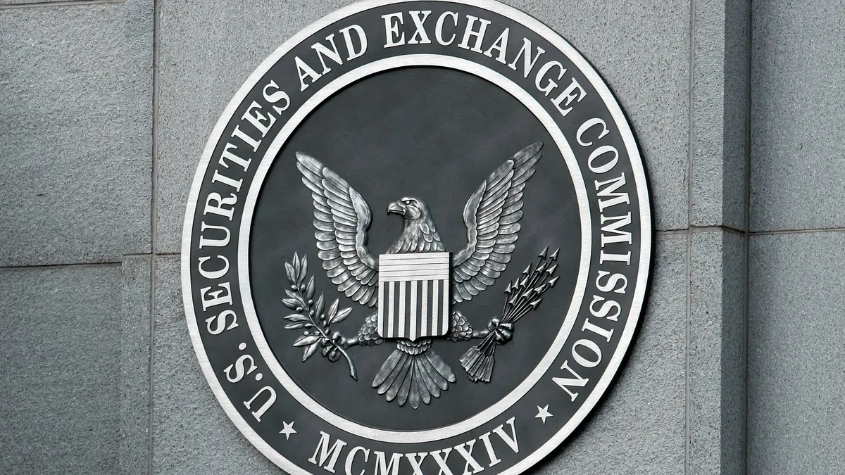 SEC seal outside Washington D.C. building