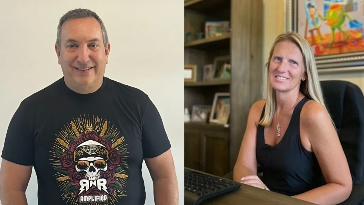 An image of Craig LeMieux, CEO of Rock N Roll Sushi and Terri Jessen, VP of operations