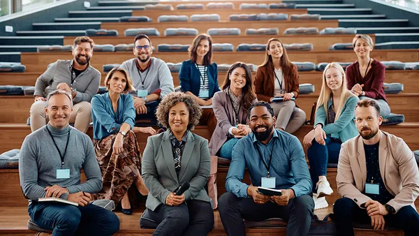 People sitting in a lecture hall