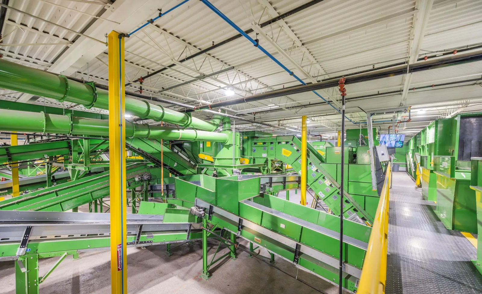 The inside of a brand new MRF that is not yet processing materials