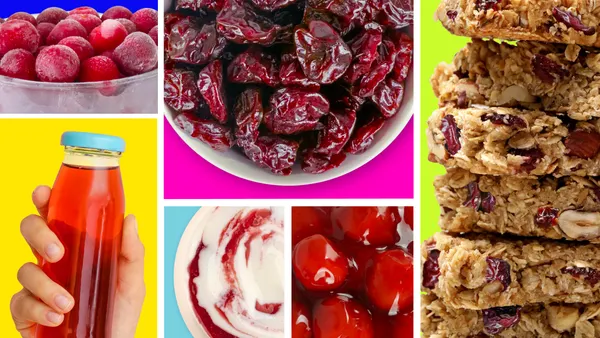 Images of various versions of cherries