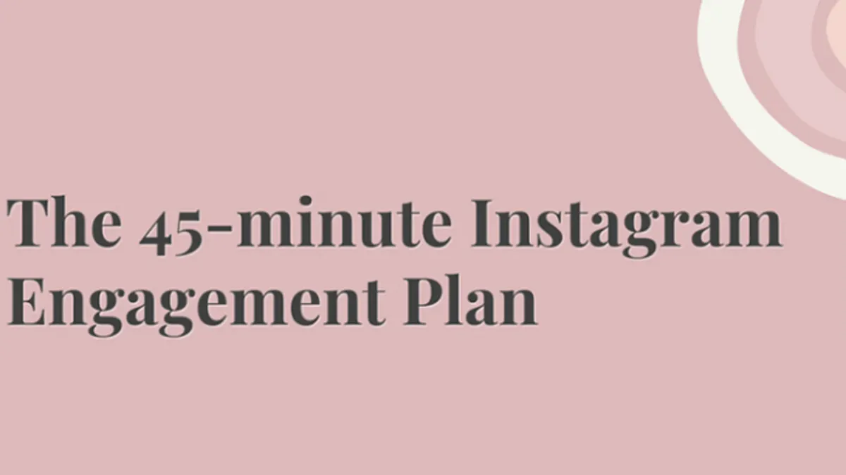 Instagram engagement plan