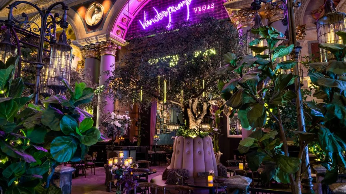 An image of Vanderpump Cocktail Garden at Caesars Palace in Las Vegas.