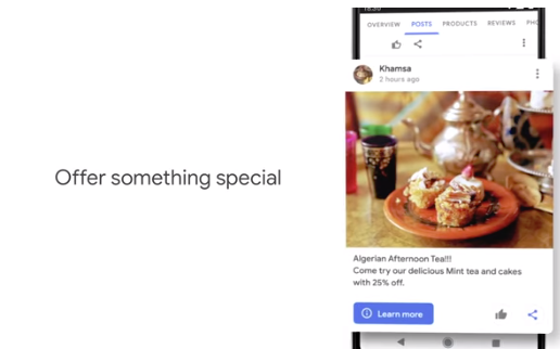 Google posts example