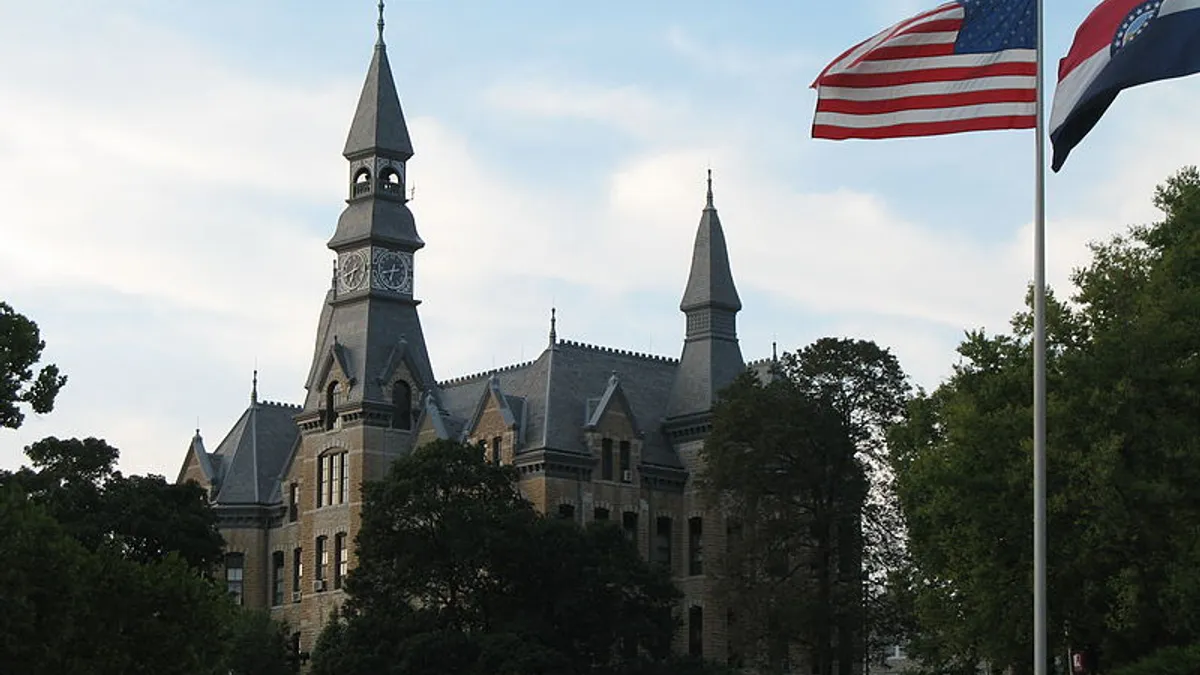 A wide shot of Park University