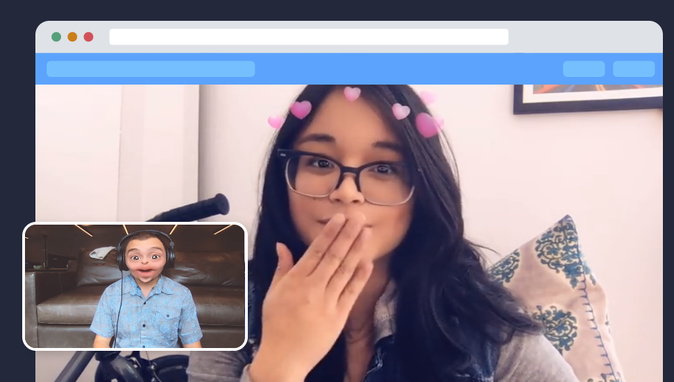Snapchat Lenses for desktop example