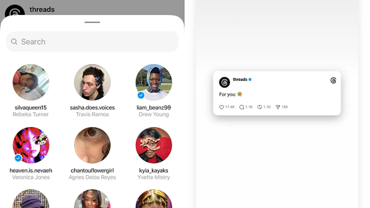 Threads Stories sharing